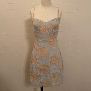 Lace Slip On Mini Dress